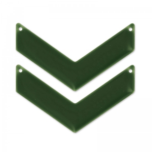 Intercalare a spina di pesce 2 fori smalto epossidico 50x28 mm Olivine