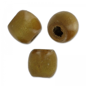 Perle ovali foro grande in legno 18x16 mm Marrone x20