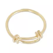 Anello jonc 7 cm dorato rosa x1