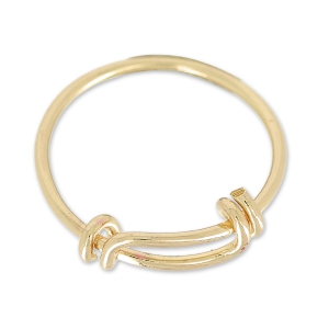 Anello jonc 7 cm dorato rosa x1