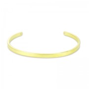 Bracciale a cerchio ovale con 2 fori, 13 cm - Dorato con oro fino satinato x1