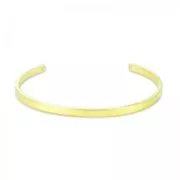 Bracciale a cerchio ovale con 2 fori, 13 cm - Dorato con oro fino satinato x1