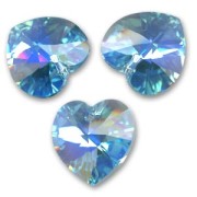 Swarovski 6228 cuori 10,3x10 mm Acquamarina AB x6