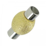 Chiusure diamantate magnetiche per cordone 6 mm in acciaio inox/dorato|raw }}