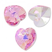 Swarovski 6228 cuori 10,3x10 mm Light Rose AB x6|raw }}