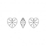 Swarovski 6228 Cuori 10,3x10 mm - Rosa chiaro Shimmer x6