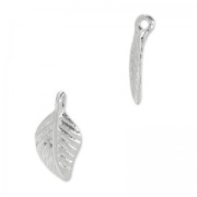Ciondolo foglia 13x7 mm in acciaio inox x1|raw }}