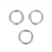 Anelli chiusi 5x0.7 mm Placcatura argento fino x25