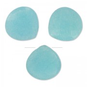 Perline Poires facettées en jade teinté 13 mm Light Turquoise x4