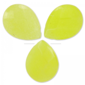 Perline Pere sfaccettate in giada dipinta 17x13 mm Jaune x4