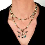 Perla in resina Heishi 6x2 mm Verde Turchese x180