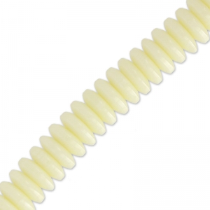 Perle rondelle in resina Heishi 6x2 mm Avorio x182