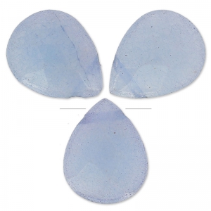 Perline Pere sfaccettate in giada dipinta 17x13 mm Grigio x4