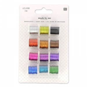 Assortimento di bobine di filo in acciaio inox Made By Me 0.4 mm x12