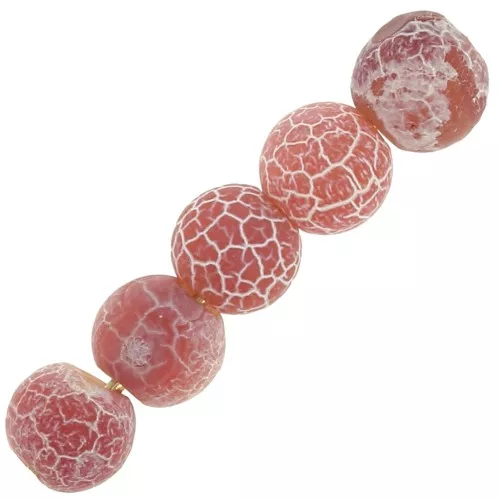 Perline Cracked Agata 4 mm Dark Peach x20