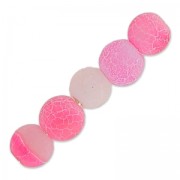 Perline Cracked Agata 4 mm Fucshia x20|raw }}