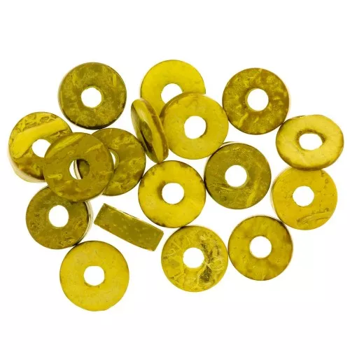 Rondelle Heishi Coco 9 mm giallo x 20