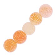Perline Cracked Agata 4 mm Orange x20|raw }}