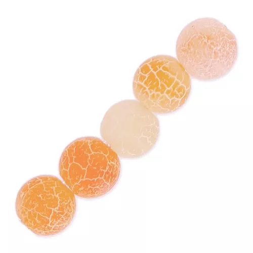 Perline Cracked Agata 4 mm Orange x20