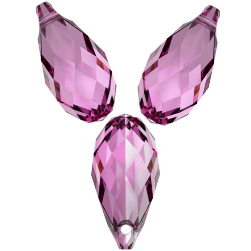 Swarovski 6010 gocce 13x6,5 mm - Rosa scuro x1