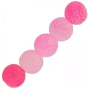 Perline Cracked Agata 6 mm Fuchsia x15