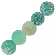 Perline Cracked Agata 6 mm Green Turquoise x15