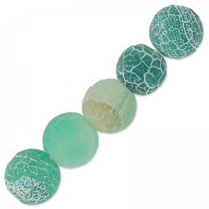 Perline Cracked Agata 6 mm Green Turquoise x15