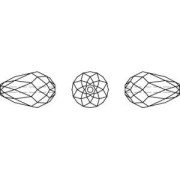 Pere Swarovski 5500 9x6 mm Siam x4