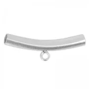Tubo 25x3.5 mm attacca ciondolo 1 anello in acciaio inox x1