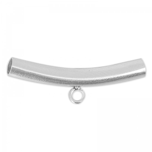 Tubo 25x3.5 mm attacca ciondolo 1 anello in acciaio inox x1