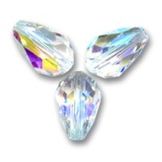 Cristallo Pear Swarovski 5500 12x8 mm AB x2|raw }}