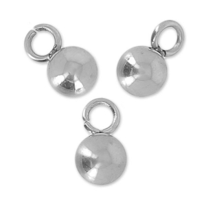 Ciondoli a sfera da 4 mm per catene di estensione - Acciaio inossidabile x10