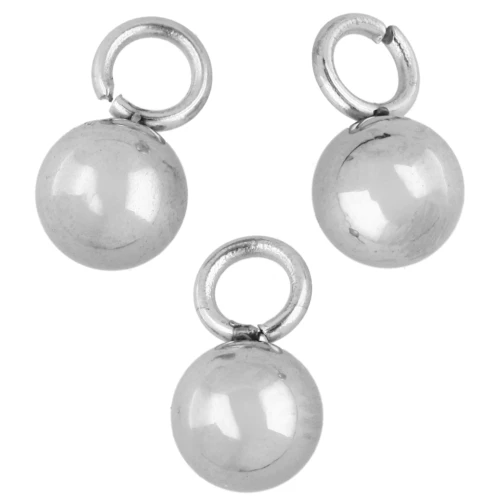 Ciondoli a sfera da 4 mm per catene di estensione - Acciaio inossidabile x10