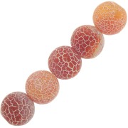 Perline Cracked Agata 8 mm Dark Peach x10|raw }}