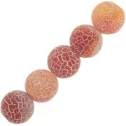 Perline Cracked Agata 8 mm Dark Peach x10