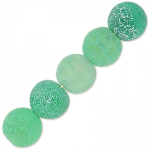 Perline Cracked Agata 8 mm Green Turquoise x10