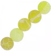 Perline Cracked Agata 8 mm Jonquil x10