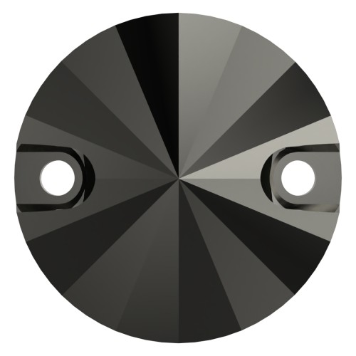 Cabochon - Distanziatore - Swarovski 3200 12 mm Jet Hematite x1