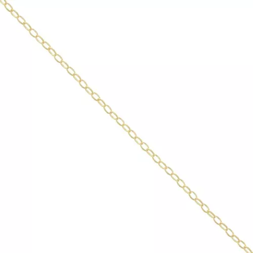 Catena maglia ovale 2.7 mm dorato con oro fino x 1m
