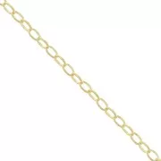 Catena maglia ovale 2.7 mm dorato con oro fino x 1m
