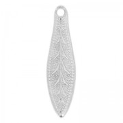 Ciondoli foglie mm. 19 argentato x6