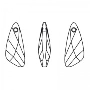 Pendente Ala Swarovski 6690 23 mm Crystal Silver Night x1