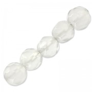 Perline Rotonde sfaccettate, agata dipinta 4 mm White Opal x20|raw }}