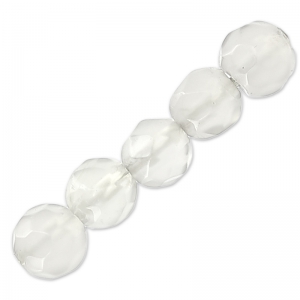 Perline Rotonde sfaccettate, agata dipinta 4 mm White Opal x20