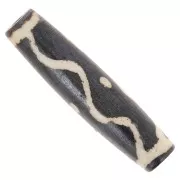 Perla a forma di oliva decorata 32x8 mm x5