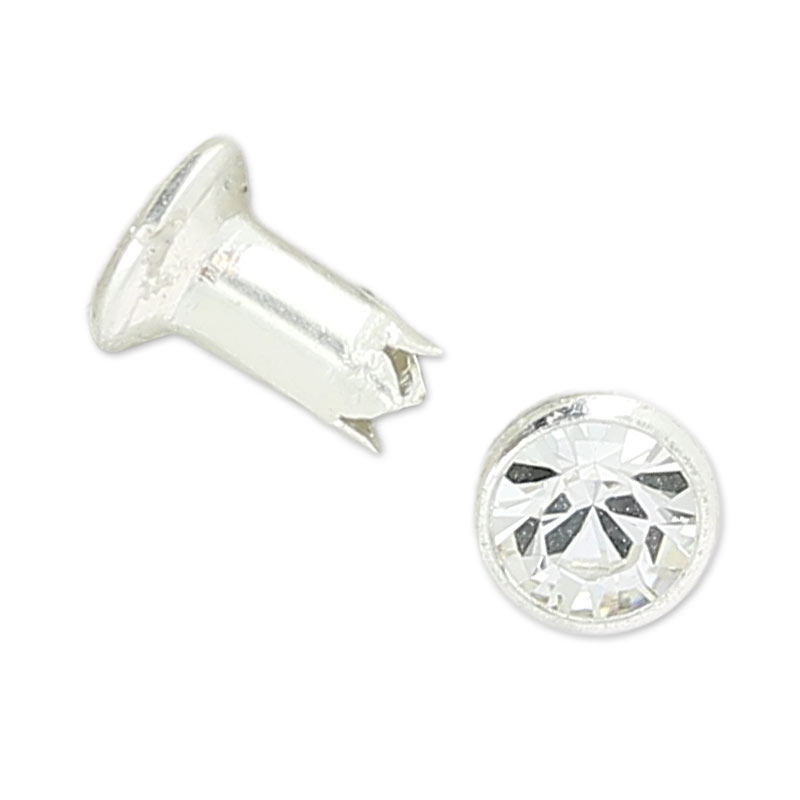 Rivetto Swarovski 53000 5 mm cristallo/argento x1 - Perles & Co
