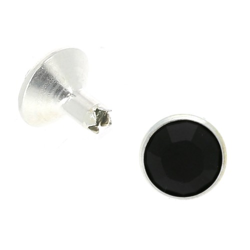 Rivetto Swarovski 53005 8 mm Jet / Argento x1