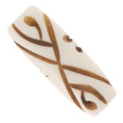 Perla cilindrica decorata 24x9 mm x5