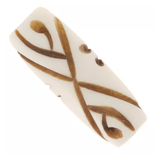 Perla cilindrica decorata 24x9 mm x5