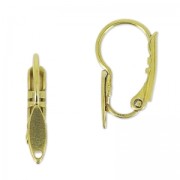 Monachelle foglia 17 mm dorato con oro fino x2|raw }}